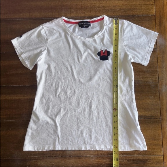 Kate Spade Disney Collab Minnie Patch Tee Short Sleeve Fresh White Medium - Picture 3 of 13